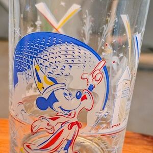 Disney Mickey Mouse Glass Tumbler - Blue and Red